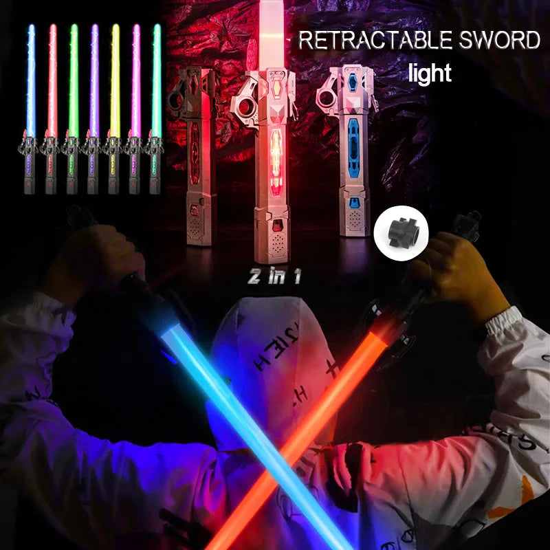Unleash Epic Glow Battles! π Ultimate Color-Changing Laser Sword: Rotates, Expands & Lights Up β The Perfect Combo for Kids and Adults to Play, Decompress, and Dazzle!βοΈπ«