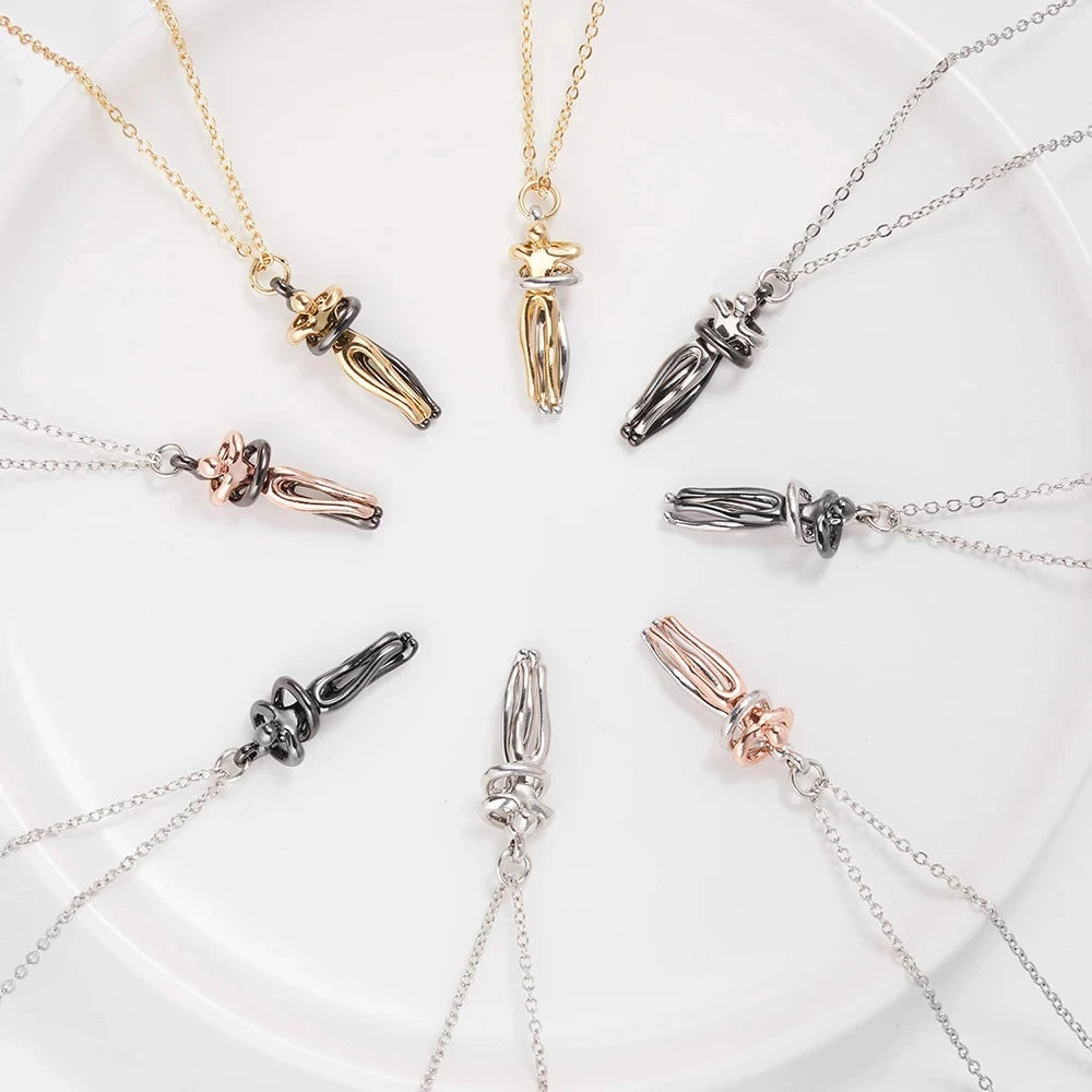 3mm Fashion Hugging Necklace Jewelry Choker Hug Pendant Chain Men Necklaces For Lover Women Couple Men Lady Female Male Gift
