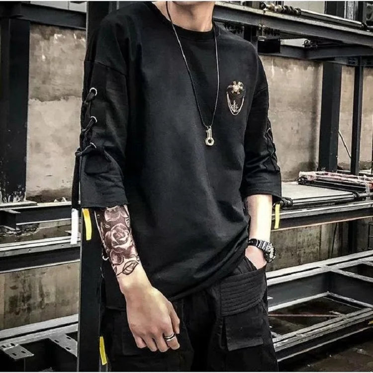 Techwear Anime T-Shirt – Harajuku Y2K Street Style for Men & Women