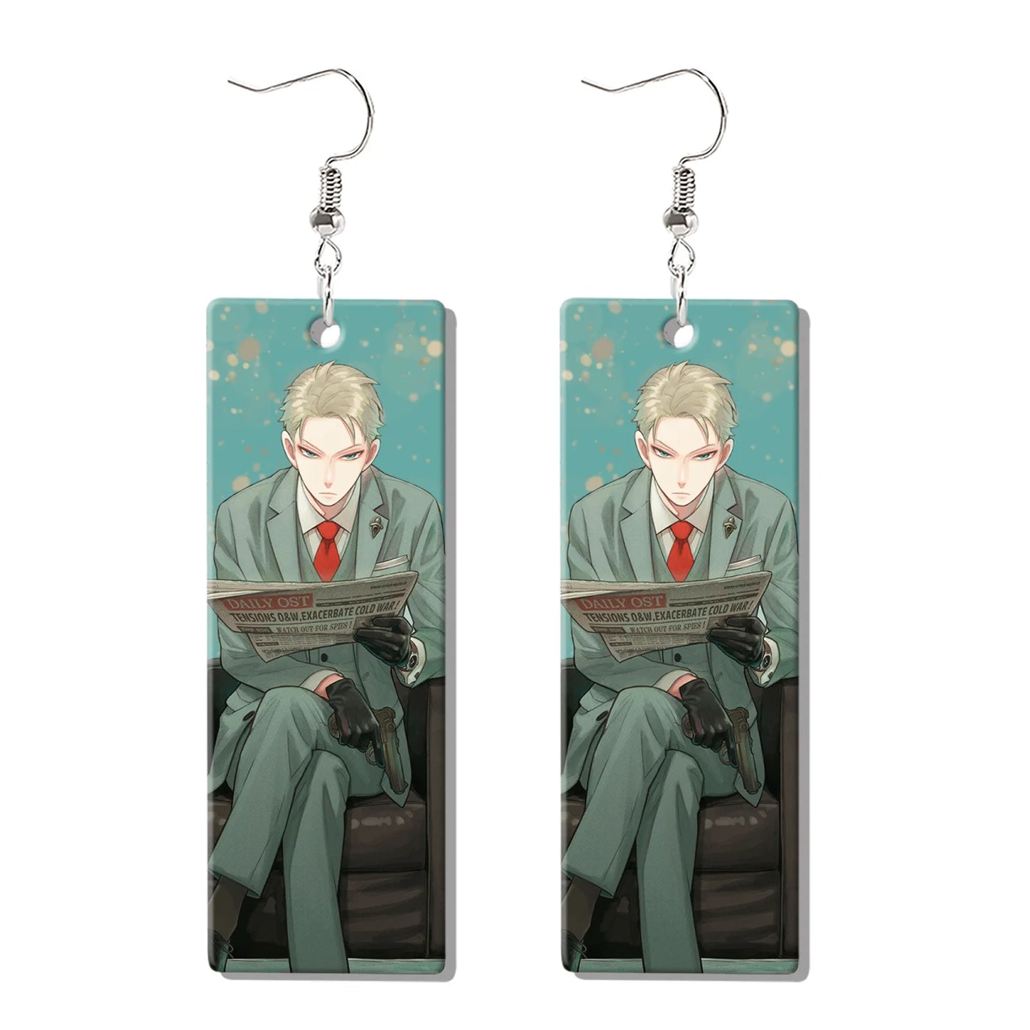SPY×FAMILY Acrylic Drop Earrings – Anya, Yor & Loid Cosplay Jewelry