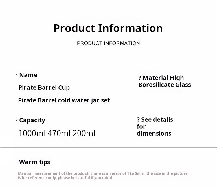 One Piece Cask Glass Mug Lid-Covered Gift Glass for Water, Beer & Wine