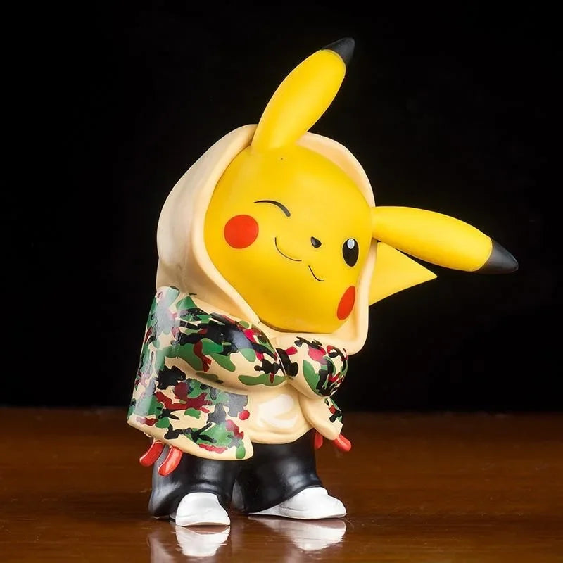 Anime Pokemon Pikachu Action Figure 8CM Mini QT