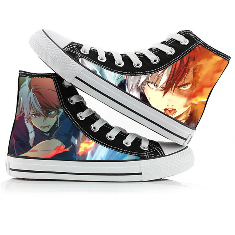 My Hero Academia High-Top Canvas Shoes  Anime Graffiti Style for Men, Women & Couples
