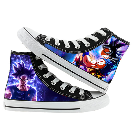 Dragon Ball Black High-Top Canvas Shoes  Anime Autumn Sneakers for Fans & Casual Streetwear