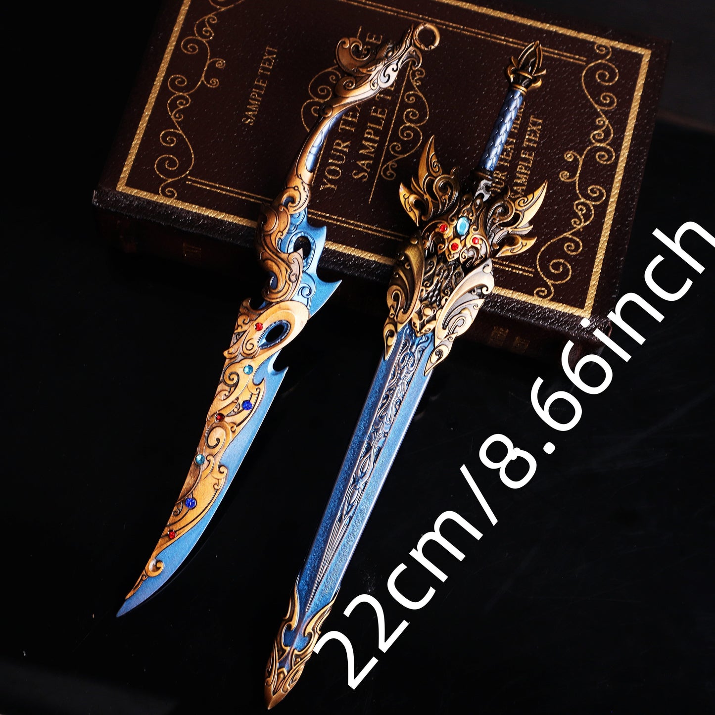 Anime-Inspired Metal Keychain - Unsharpened Sword Model, Perfect for Bags & Desk Decor