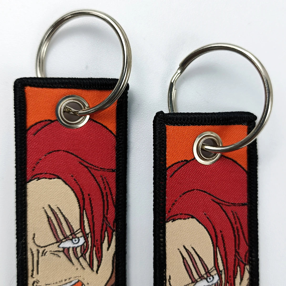 One Piece Anime Key Chains with Cute Jet Manga Embroidery Fashion