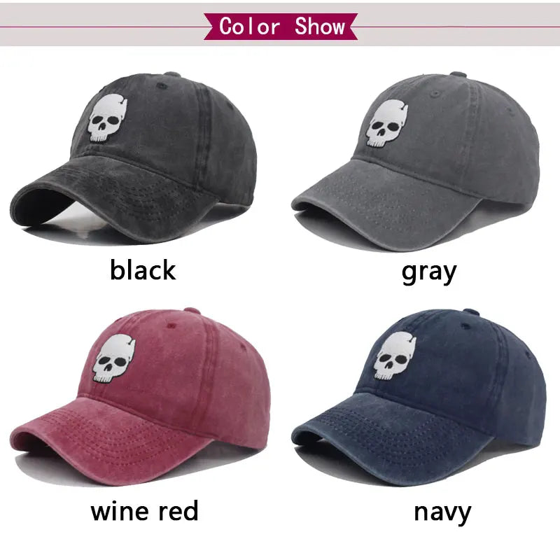 Cotton Skull Men's Baseball Cap Hats