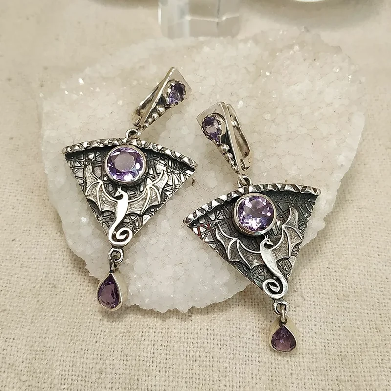 Punk Spirit Flying Dragon Earrings – Bold, Edgy & Mystical