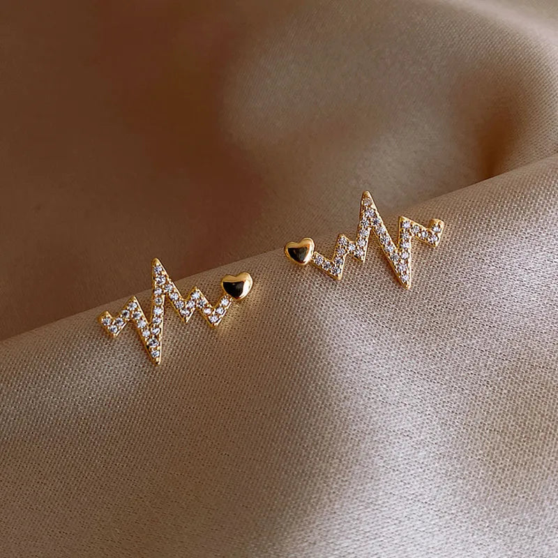 heartbeat stud Earrings