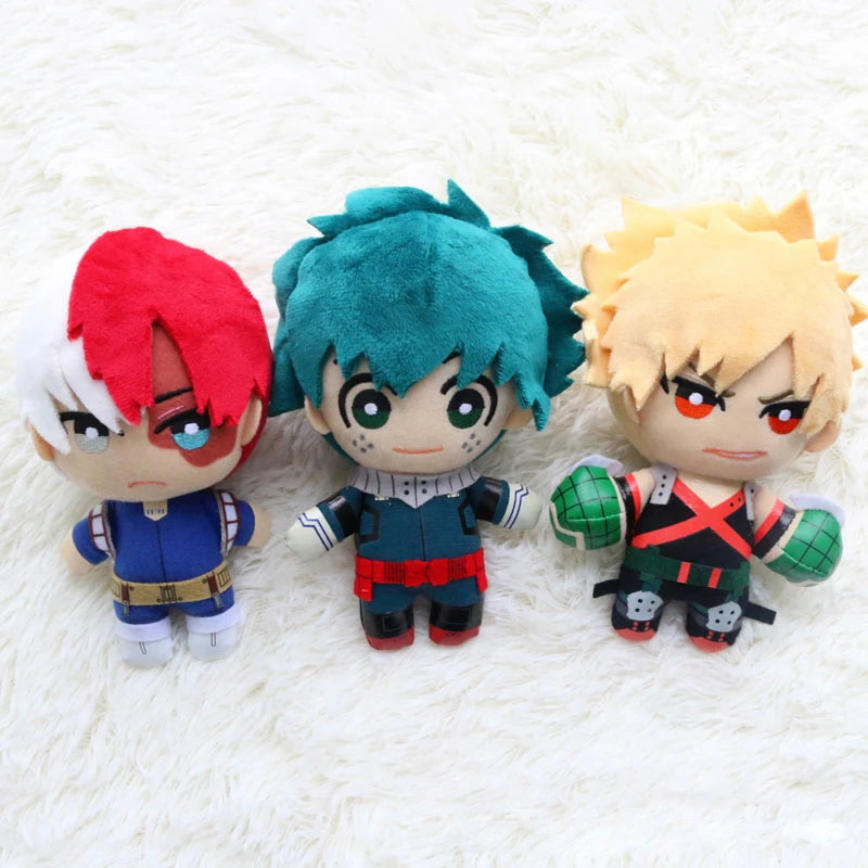 15CM My Hero Academia Anime Izuku Midoriya Katsuki Bakugou Shouto Todoroki Plush