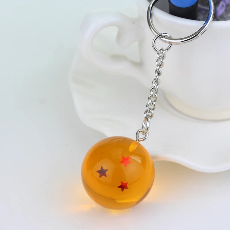 Anime Dragon 1-7 Stars Balls Keychain Charms Gokus Bead Pendant Key Chains Car Keyring