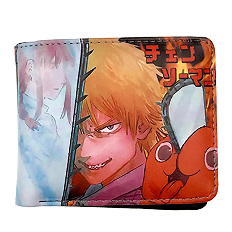 Chainsaw Man Wallet With Coin Pocket Card Holder PU Leather