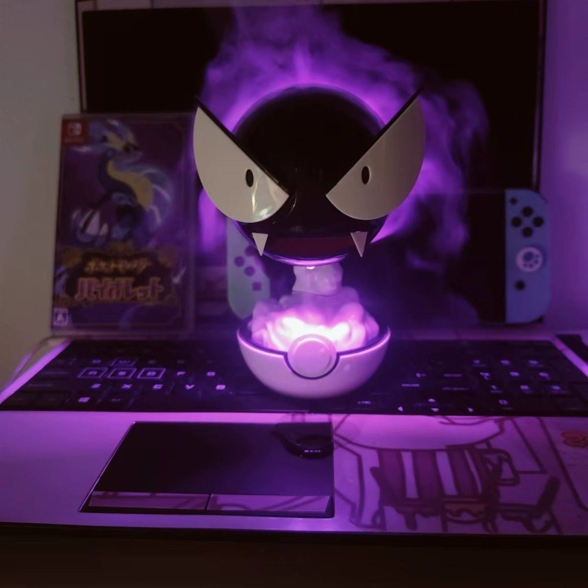 Gengar Ghost-Type Humidifier  Silent Aroma Diffuser & Desktop Moisturizer