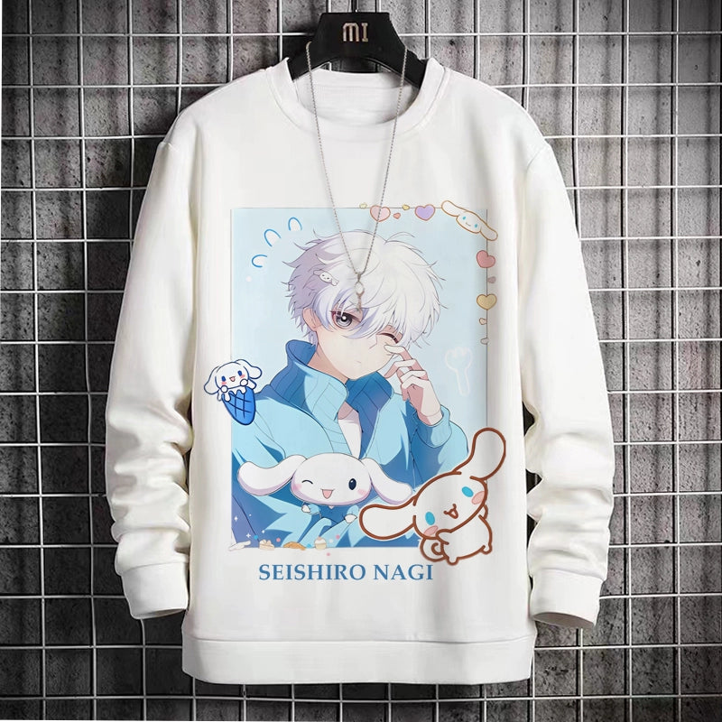 Blue Prison Crewneck Sweatshirt Anime Peripheral Clean World Thousand Cut Leopard Hornet Le Hui Velvet Two-Dimensional Pain Clothes