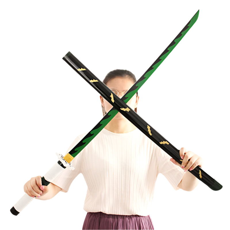 Demon Slayer Nichirin Sword Set  104cm Wooden Blades for Tanjiro, Zenitsu, Rengoku & More