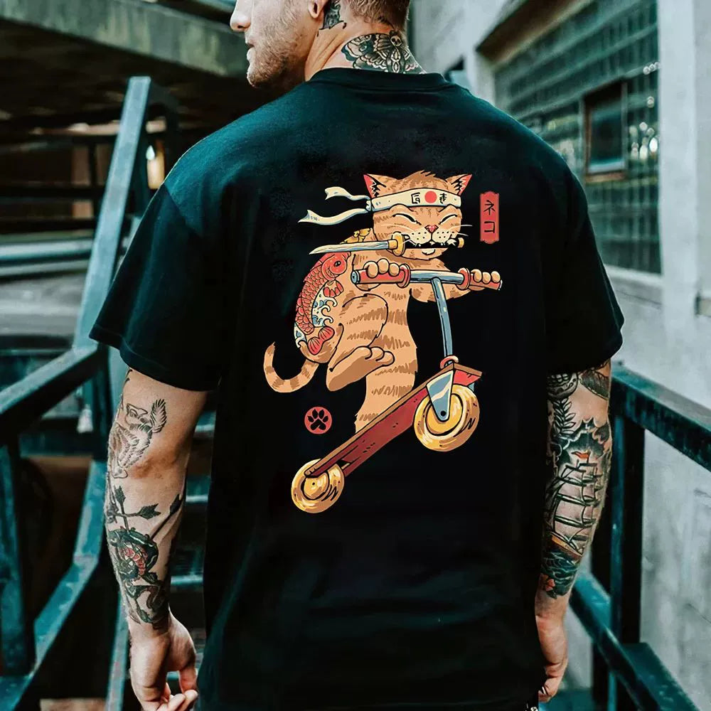Neko Ronin  Samurai Cat Outdoor Tee