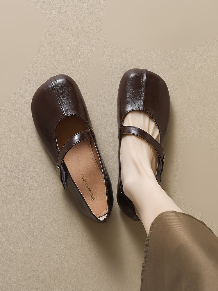 Plus Size Soft Bottom Mary Janes – Comfy Anime-Inspired Flats for Everyday Arcs