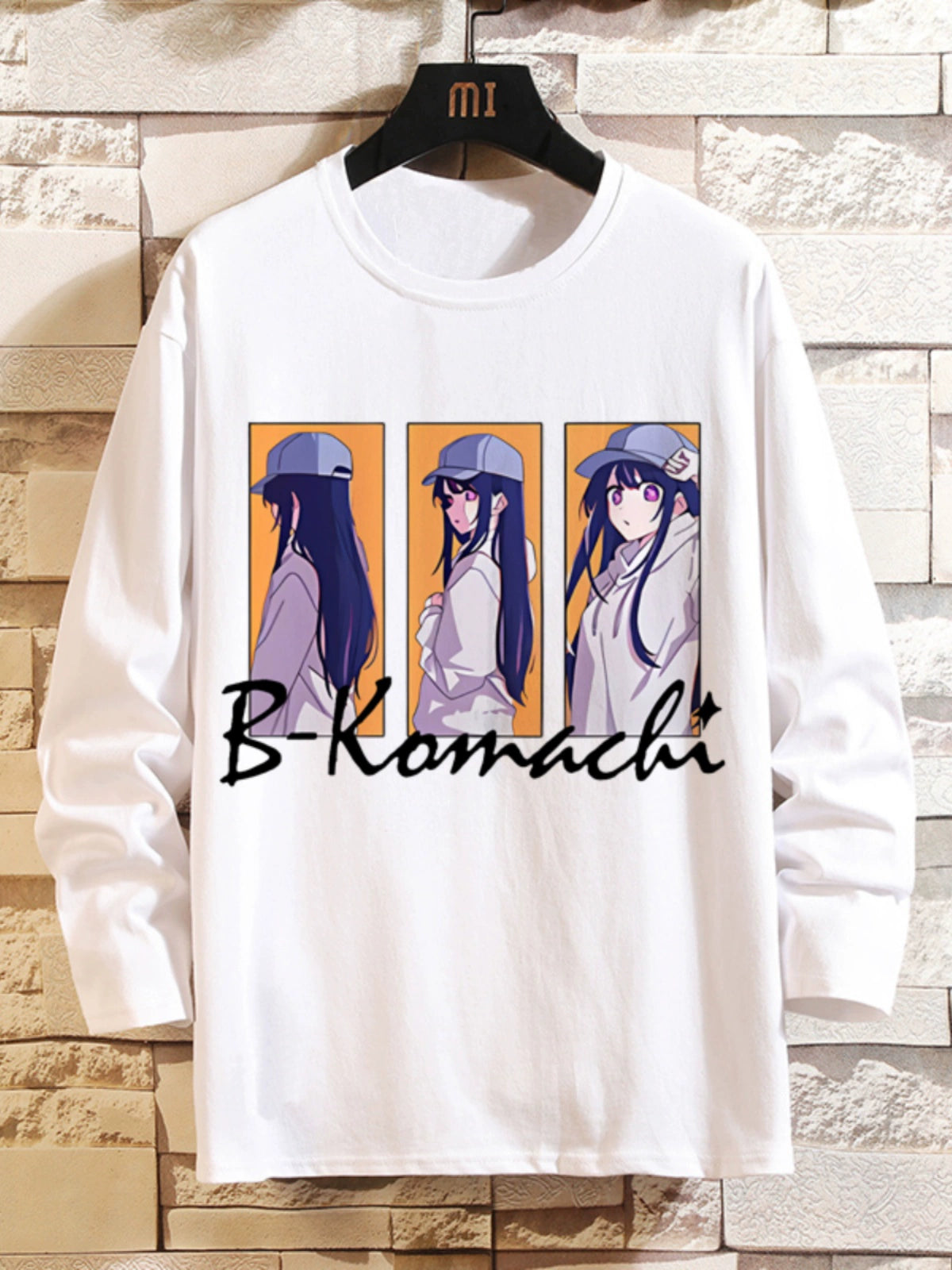 I Pushed the Kids Anime Peripheral Hoshino Ai Long-Sleeved T-Shirt with Magana Two-Dimensional Men and Women Autumn Clothes