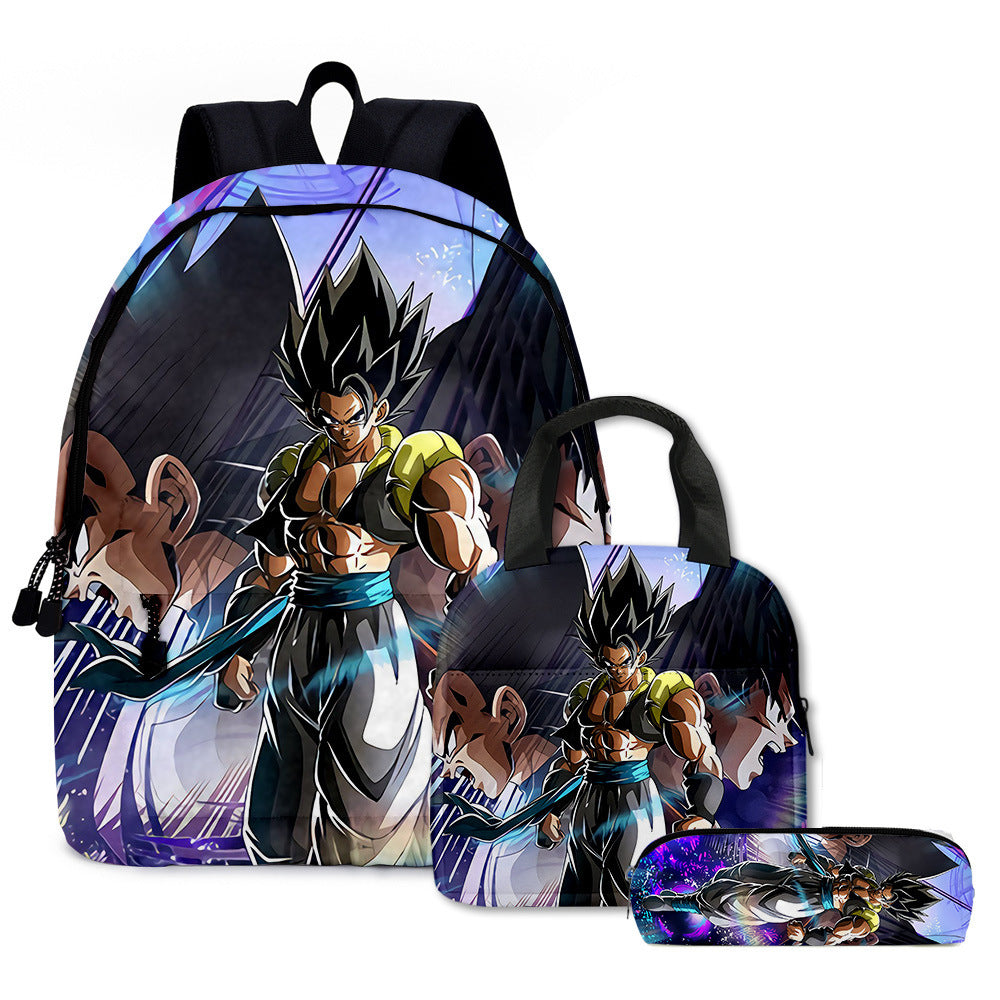 Dragon Ball Super 3D Goku Backpack Set  3-Piece Anime Combo