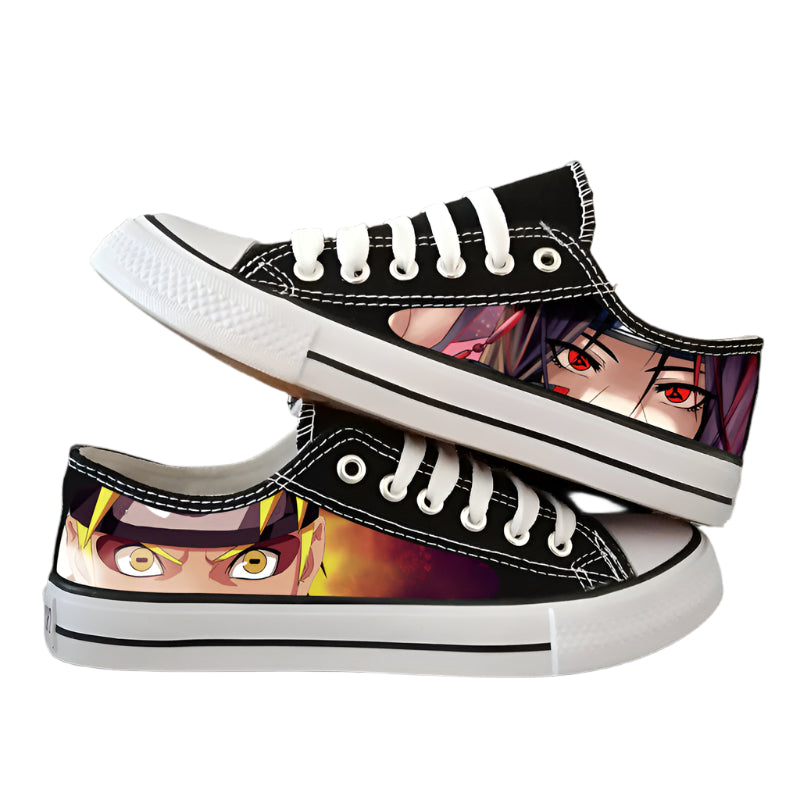 Naruto & One Piece Luminous Canvas Shoes  Anime Low-Tops for Boys, Students & Streetwear Fans