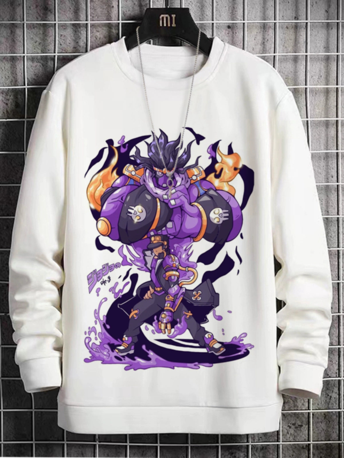 New Sweatshirt Male JOJO'S Bizarre Adventure Two-Dimensional Anime Round Neck Fleece Dress Casual Print Shirt Autumn and Winter