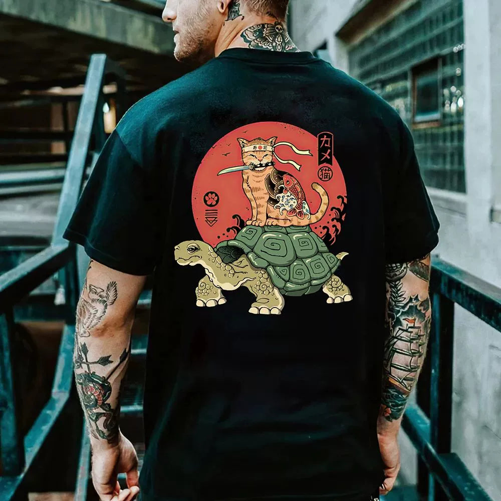 Neko Ronin  Samurai Cat Outdoor Tee