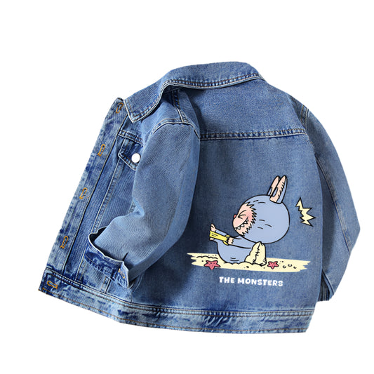 Anime Rabu Cloth Kids Denim Jacket | Autumn Street Mode