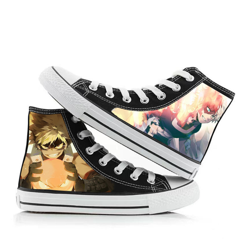My Hero Academia High-Top Canvas Shoes  Anime Graffiti Style for Men, Women & Couples