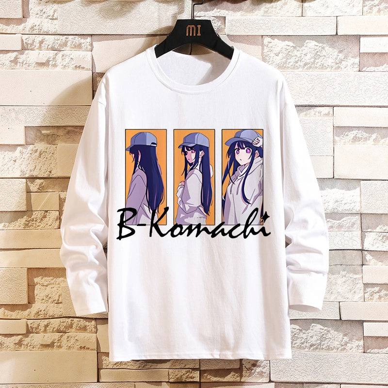 I Pushed the Kids Anime Peripheral Hoshino Ai Long-Sleeved T-Shirt with Magana Two-Dimensional Men and Women Autumn Clothes