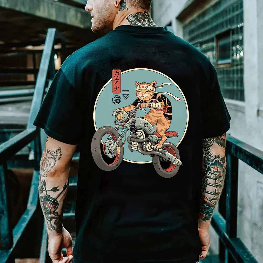Neko Ronin  Samurai Cat Outdoor Tee