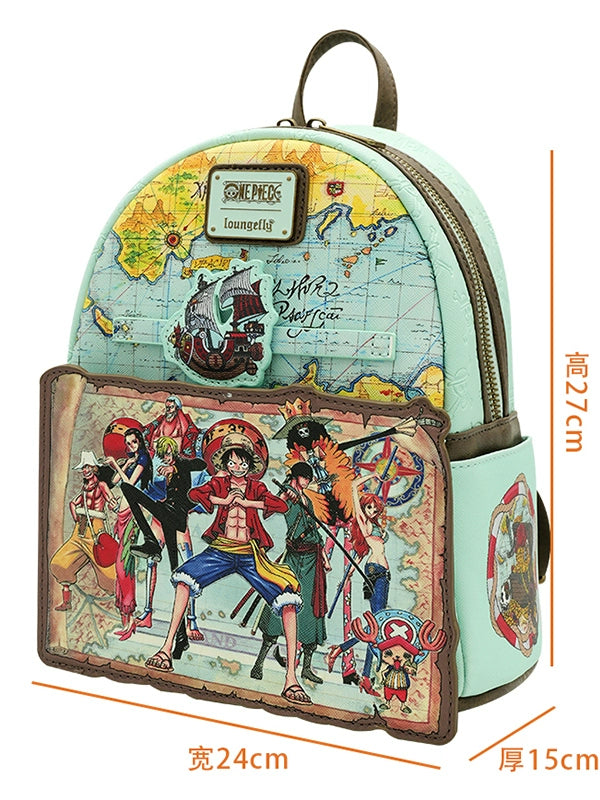 One Piece Sailing Route School Bag  Chopper Anime Backpack for Students, Fans & Everyday Adventure