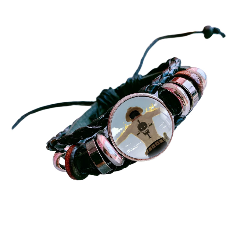 One Piece Charm Bracelet  Luffy, Zoro, Ace & Sanji Custom Gift for Anime Fans