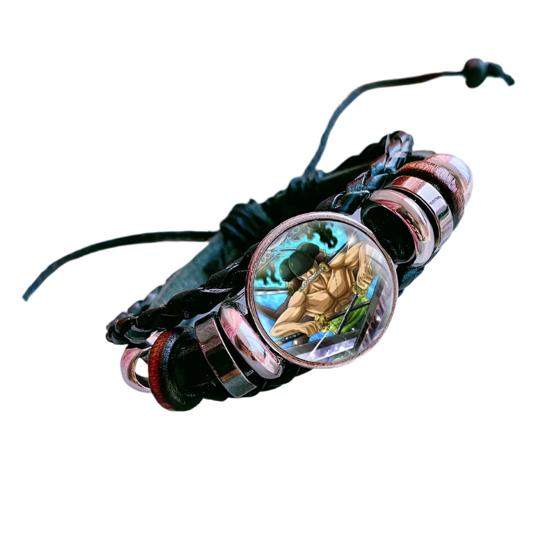 One Piece Charm Bracelet  Luffy, Zoro, Ace & Sanji Custom Gift for Anime Fans