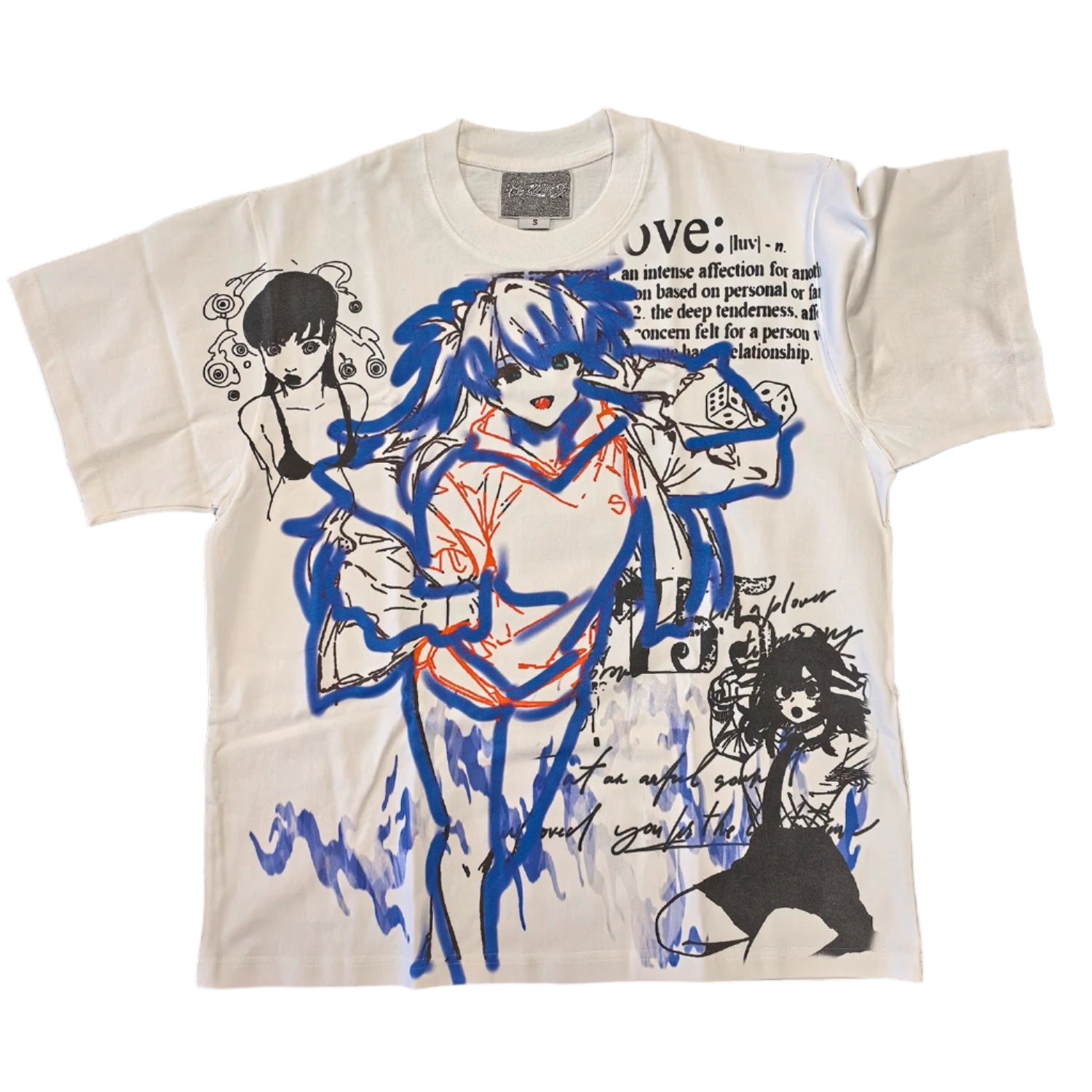 Red Reboot  EVA Asuka Harajuku Glitch Tee