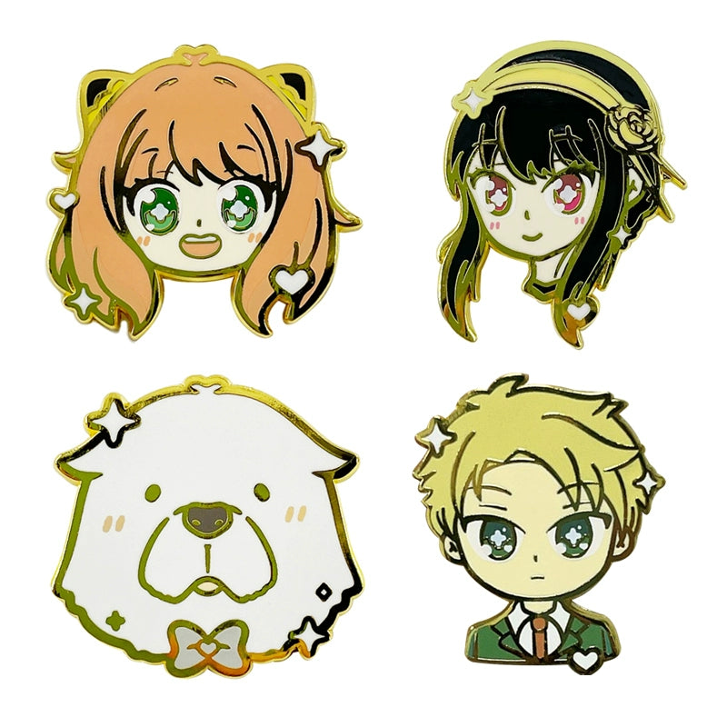 Spy Play House Anime Metal Badge  Twilight, Anya & Bond Brooch Set for Schoolbag, Jacket & Collector Display