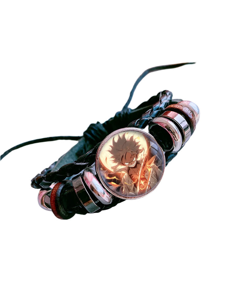 One Piece Charm Bracelet  Luffy, Zoro, Ace & Sanji Custom Gift for Anime Fans