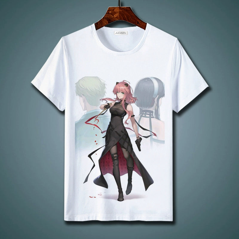 Spy Play House Short-Sleeved T-Shirt Spy x Family Ania Fujie Anime Peripheral Teenagers Summer Top Clothes