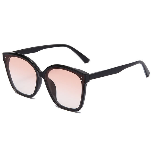 New Sunglasses Douyin High Quality Large Frame Metal Rivet Hinge UV Protection Sunglasses