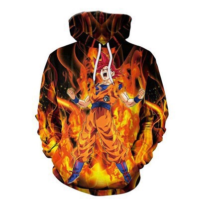 Japanese manga 3D digital printing Dragon Ball Goku series sweatshirt cosplay anime hoodie sweatshirt