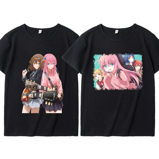 Lonely rock peripherals T-shirt anime Kazuri Goto with the same cos short sleeves two-dimensional end band print clothes