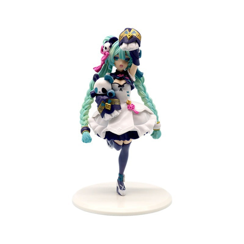Hatsune Panda Style Figure  National Style Anime Beauty Ornament