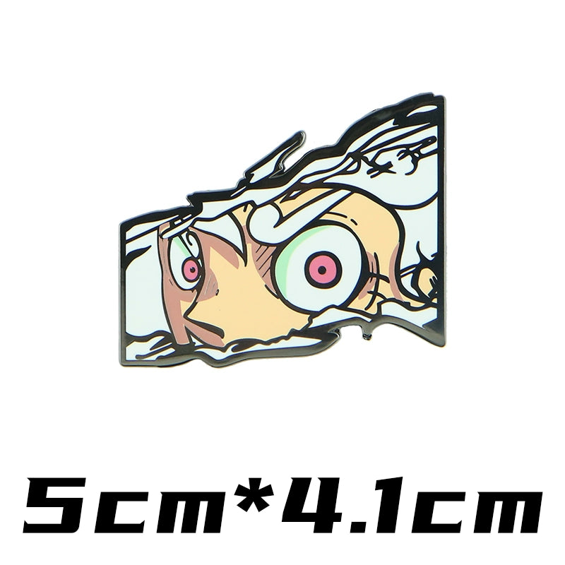 One Piece Eyes Series Armband Badge  Luffy & Zoro Metal Magic Sticker for Bags & Cosplay