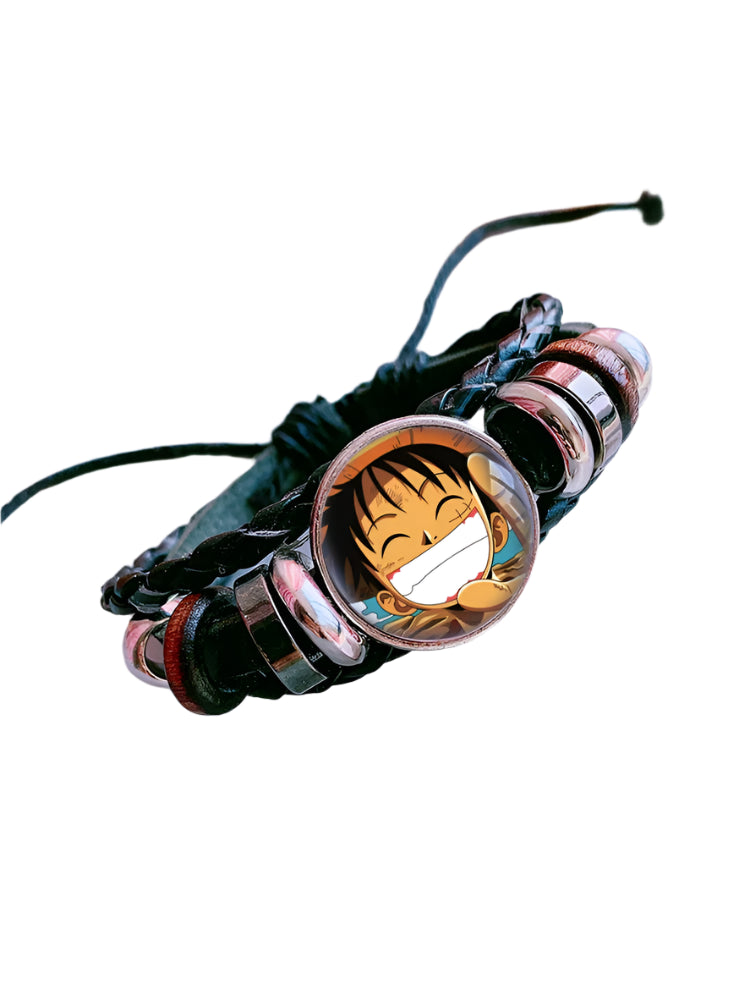One Piece Charm Bracelet  Luffy, Zoro, Ace & Sanji Custom Gift for Anime Fans