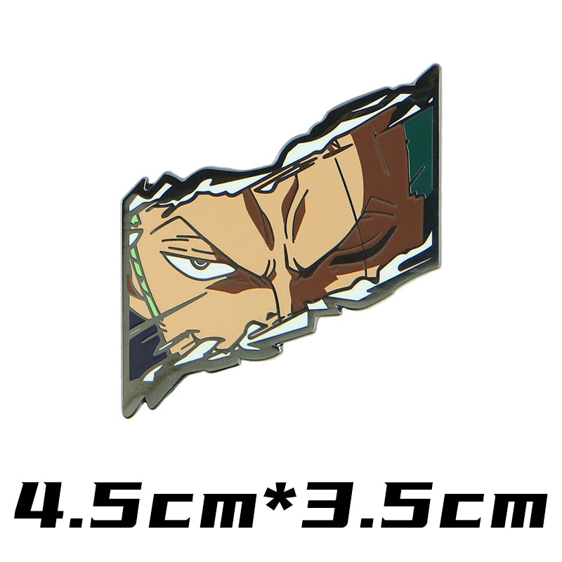 One Piece Eyes Series Armband Badge  Luffy & Zoro Metal Magic Sticker for Bags & Cosplay