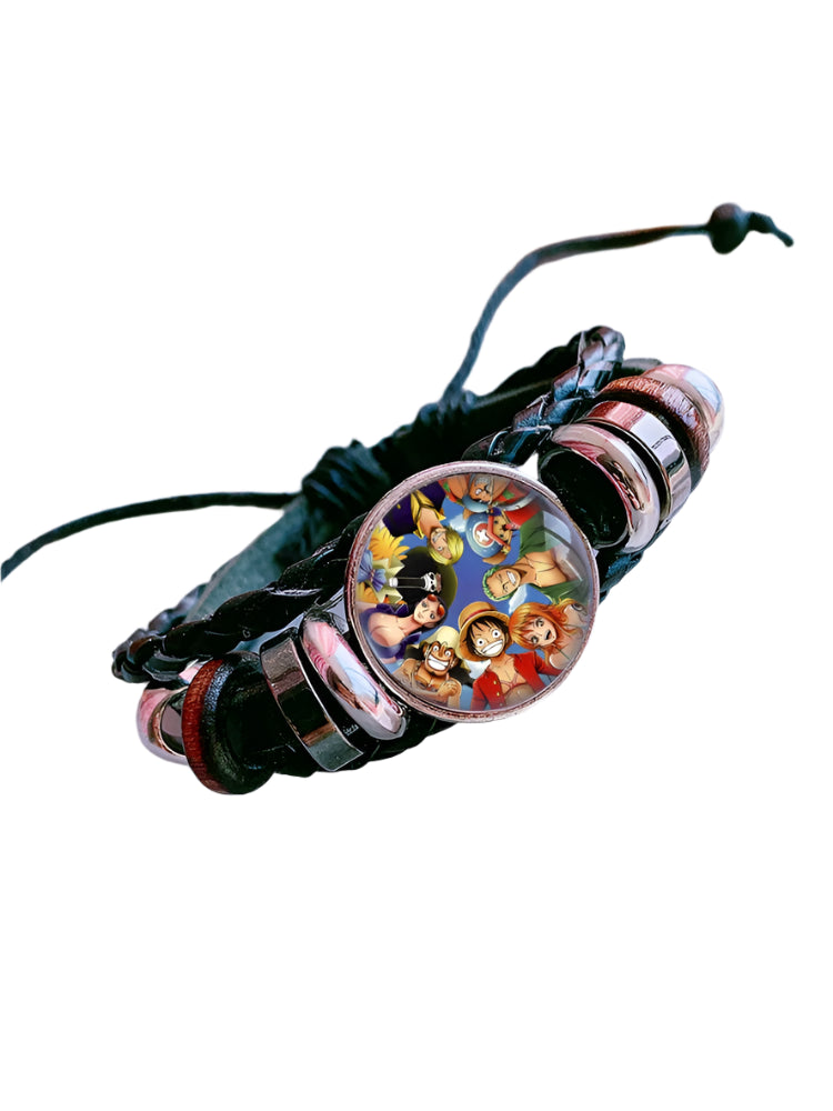 One Piece Charm Bracelet  Luffy, Zoro, Ace & Sanji Custom Gift for Anime Fans