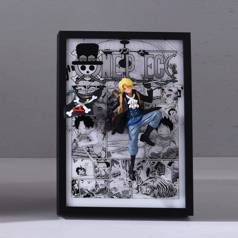 One Piece Trio Burst 3D Art  Luffy, Ace & Sabo Brotherhood Wall Decor
