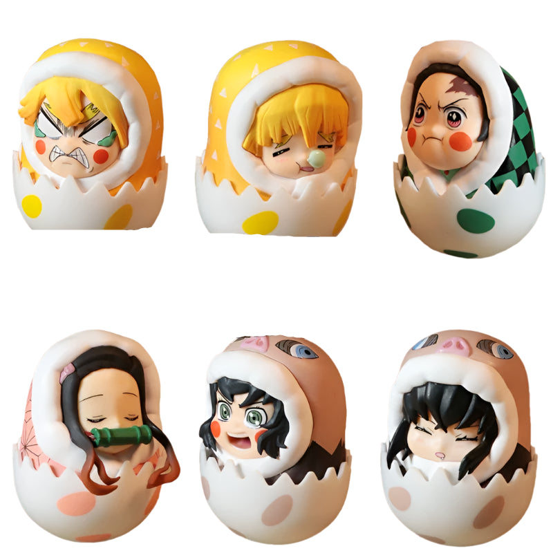 Demon Slayer Wobble Squad  Nezuko, Tanjiro, Zenitsu & Inosuke Tumbler Figures