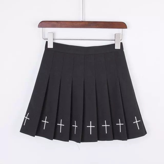 Void Ruffle  Gothic Street Pleat Skirt