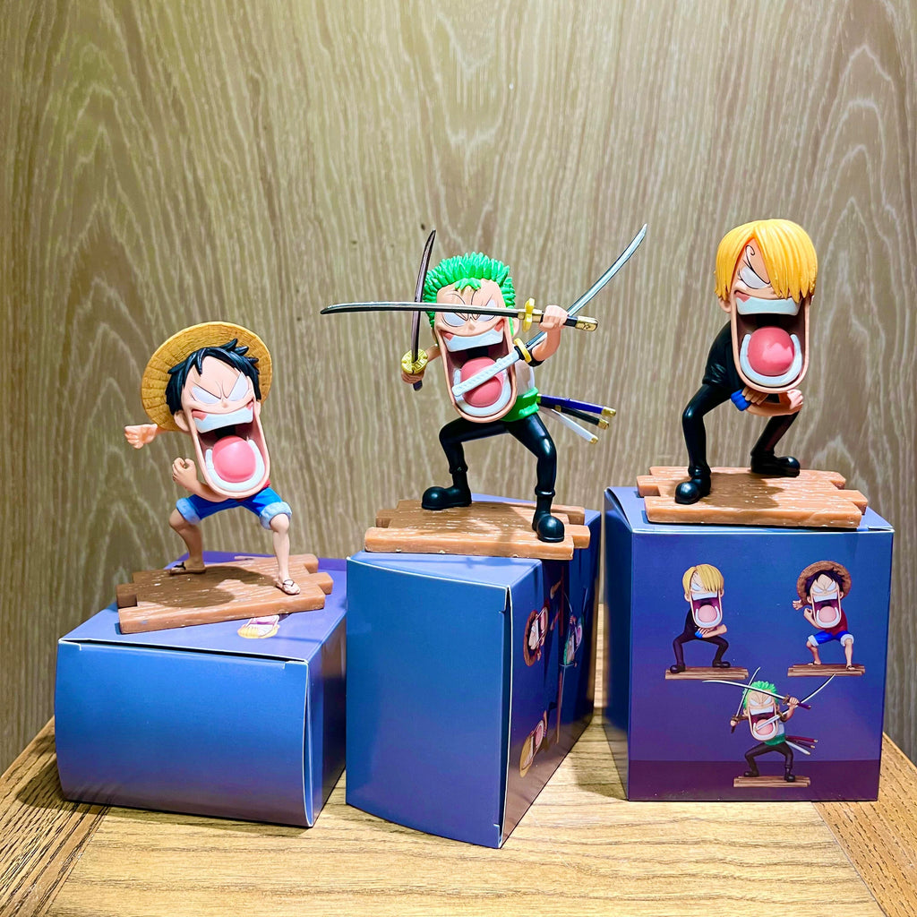 One Piece VAGA Hungry Trio GK Figure  Zoro, Luffy & Sanji Desktop Ornament
