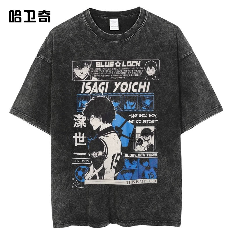 Blue Lock Breakout  Isagi Oversize Washed Tee